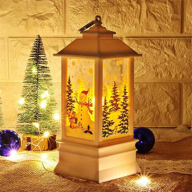 Kardan Adam Desenli Led Işıklı Lamba