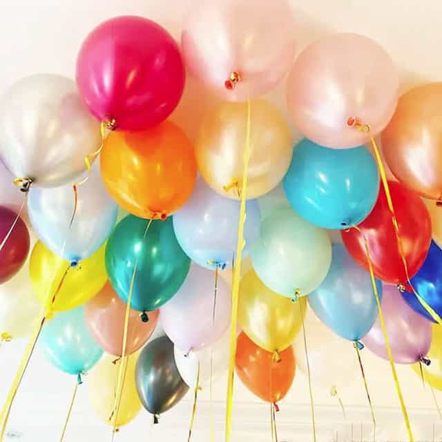 Karışık Renkli Metalik Uçan Balon