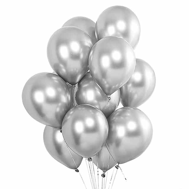 Gümüş Renkli Krom Balon