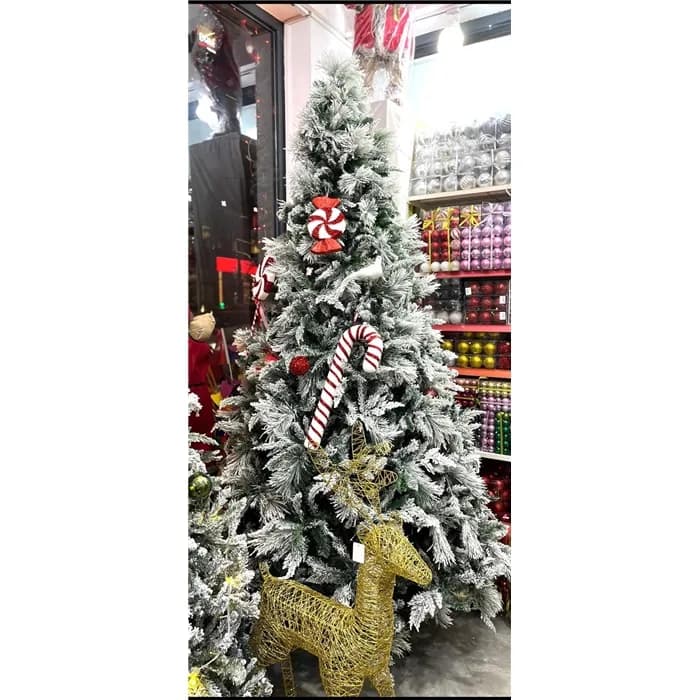 Lüks Karlı Yılbaşı Çam Ağacı 240 Cm Yeşil
