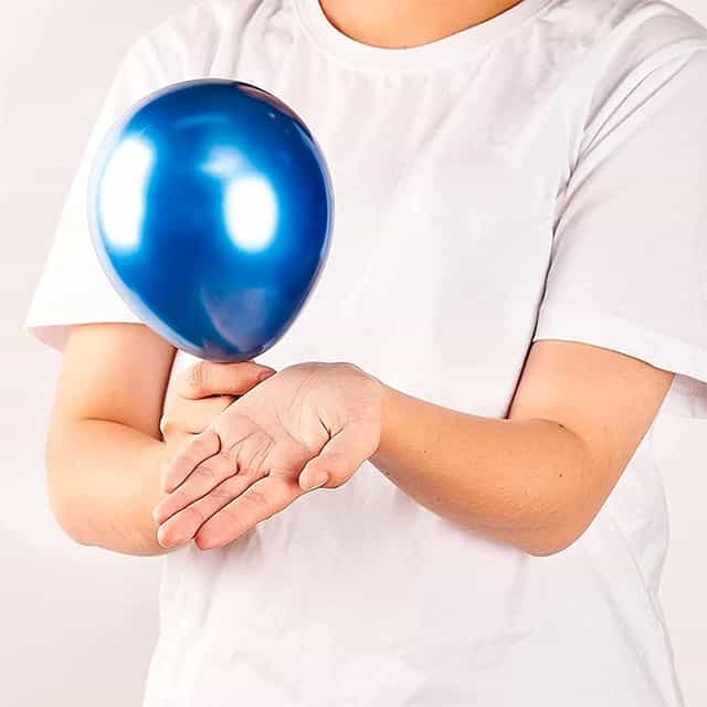 Mavi Renkli Mini Krom Balon