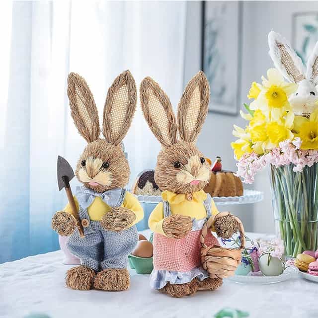 Paskalya Mavi Renkli Tavşan Dekor Süs