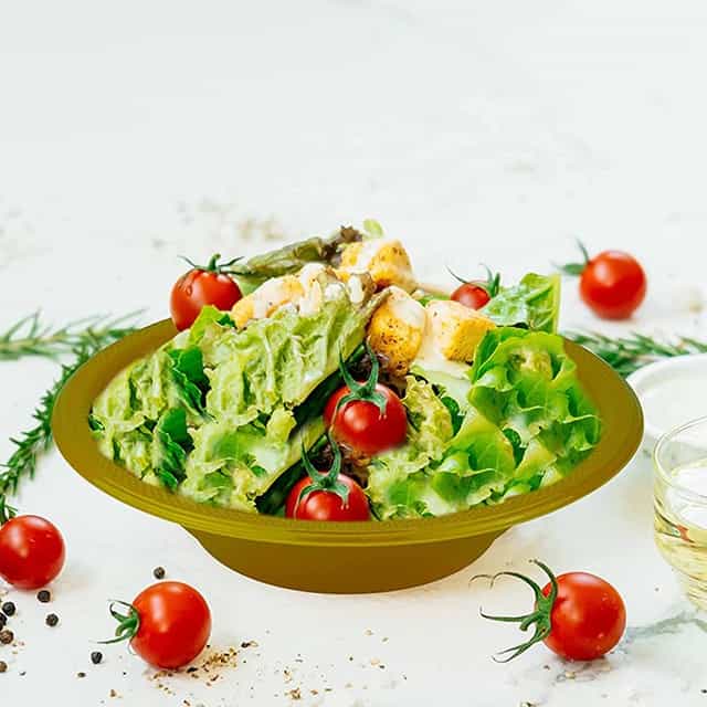 Plastik Oval Çerezlik Kase Gold