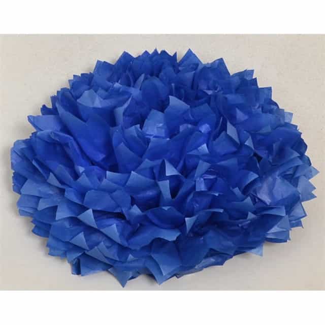 Ponpon Çiçek Süs Koyu Mavi