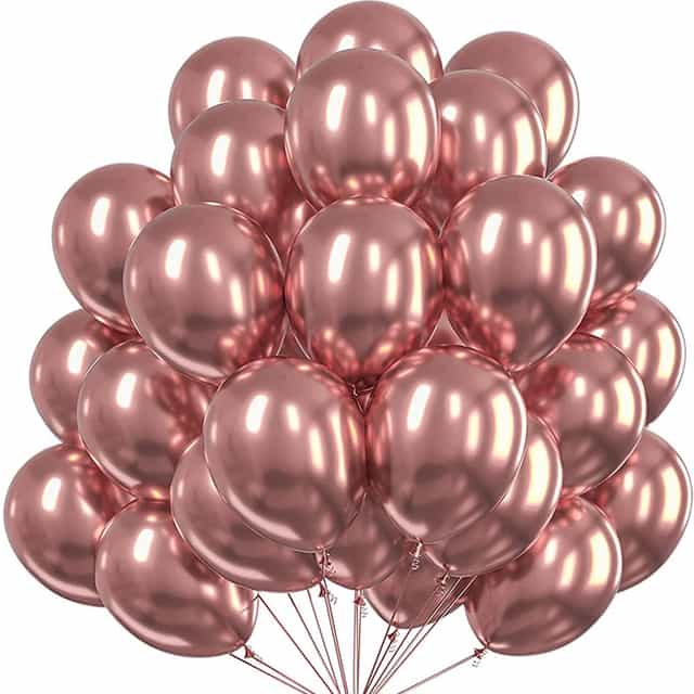 Rose Gold Renkli Krom Balon