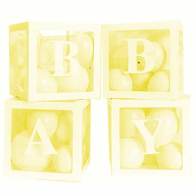 Sarı Renkli Şeffaf Balon Kutusu