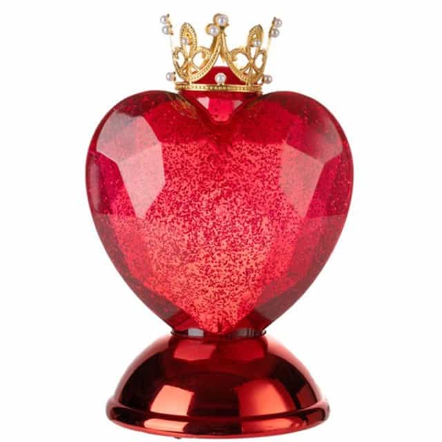 Kristal Küre Kalp Şeklinde Parıltılı Led Gece Lambası