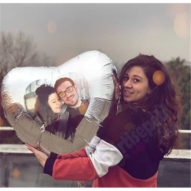 Sevgiliye Özel Kırmızı Kalp Uçan Balon