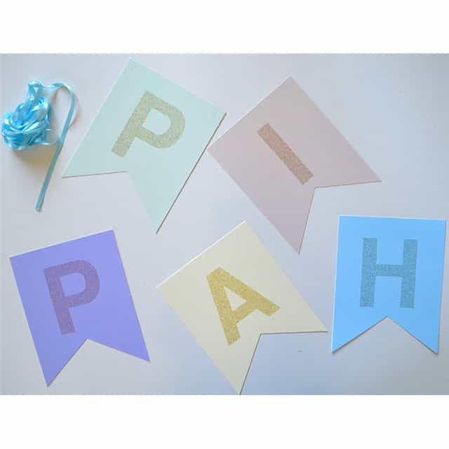 Pastel Renkli Happy Birthday Yazı