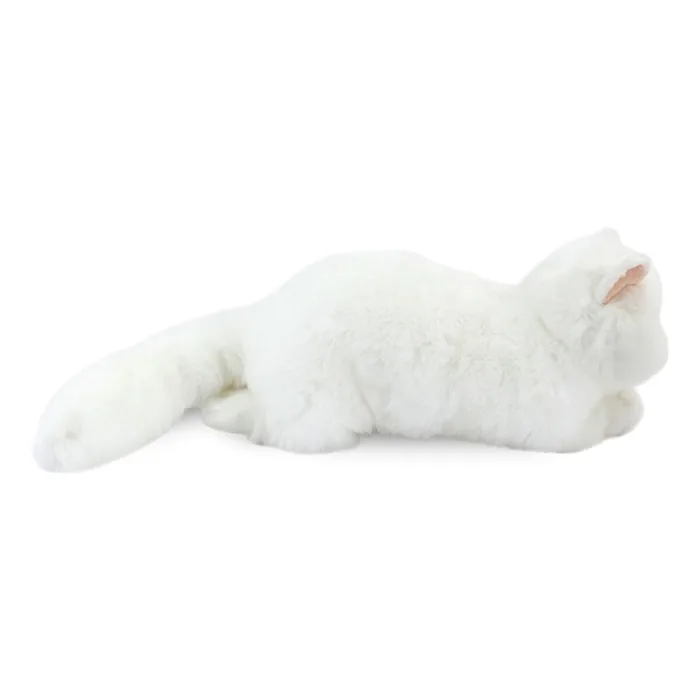 Yatan Beyaz Kedi Peluş Oyuncak