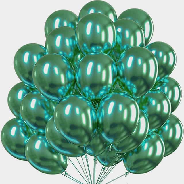 Yeşil Renkli Krom Balon