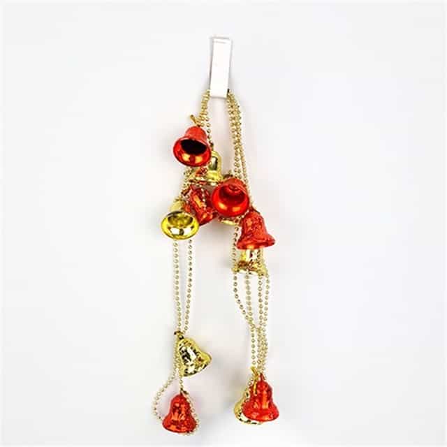 Yılbaşı Ağacı Kırmızı Gold Çan Zincir Süs