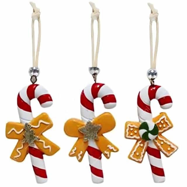 Yılbaşı Fiyonk Süslü Baston Şeker 3 LÜ