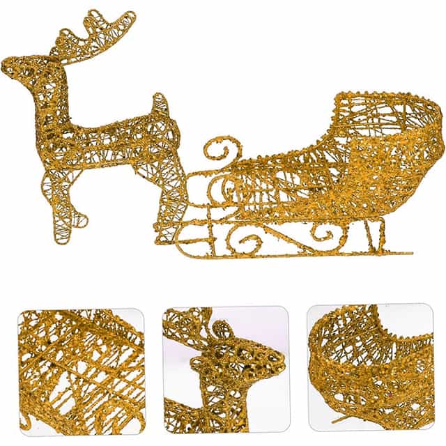 Yılbaşı Kızaklı Geyik Dekor Süs