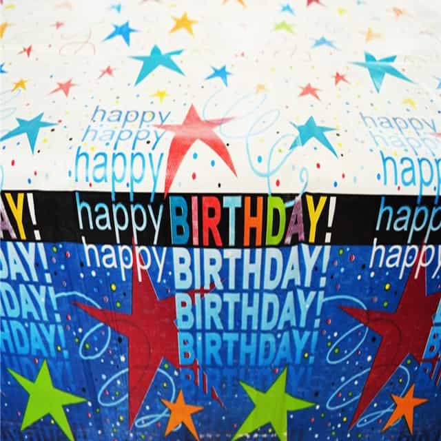 Yıldızlar Happy Bırthday Masa Örtüsü